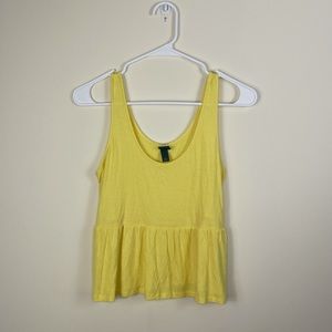 Wild Fable Yellow Peplum Tank Size S